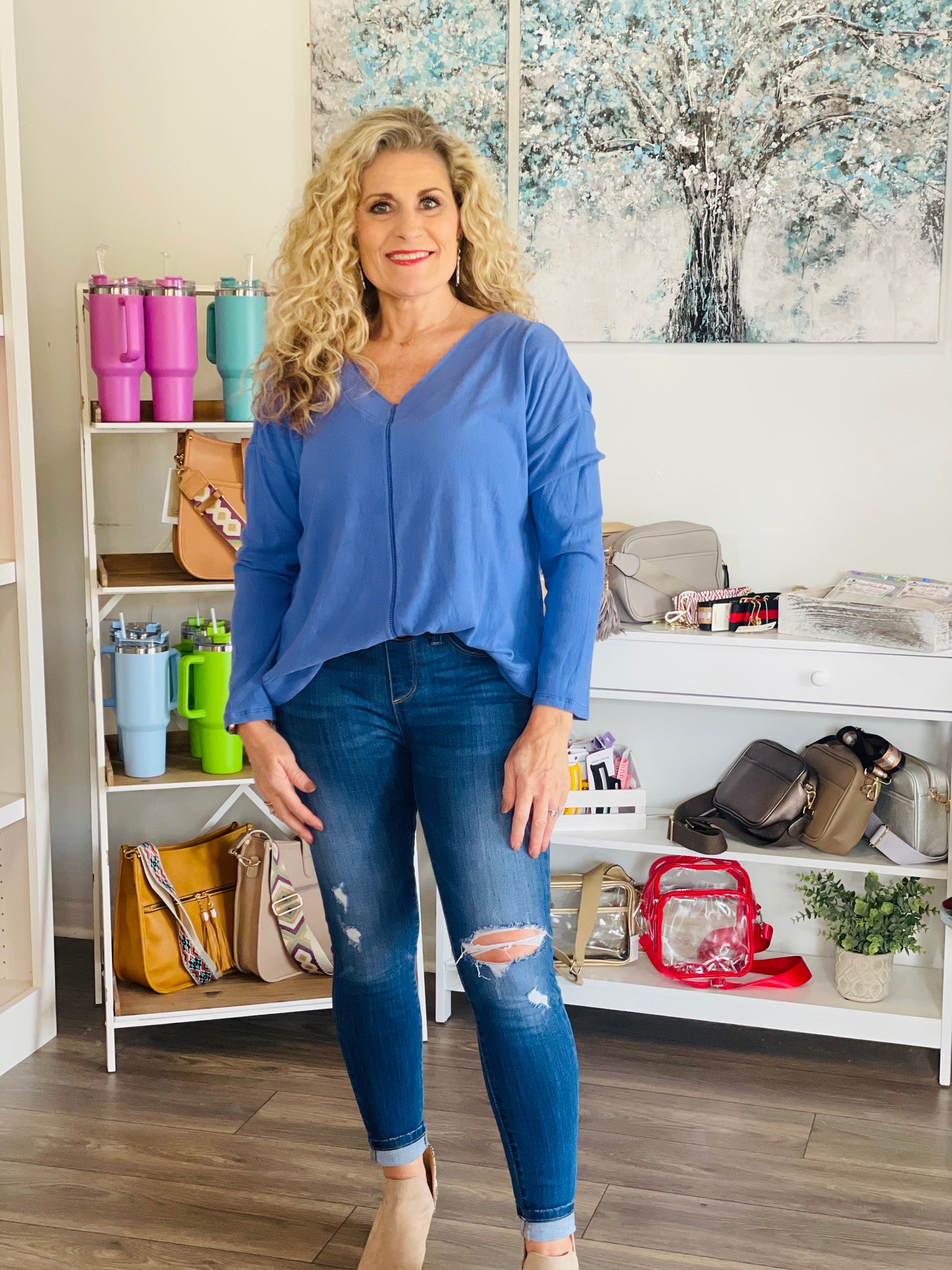 Feeling Blue Layering Top