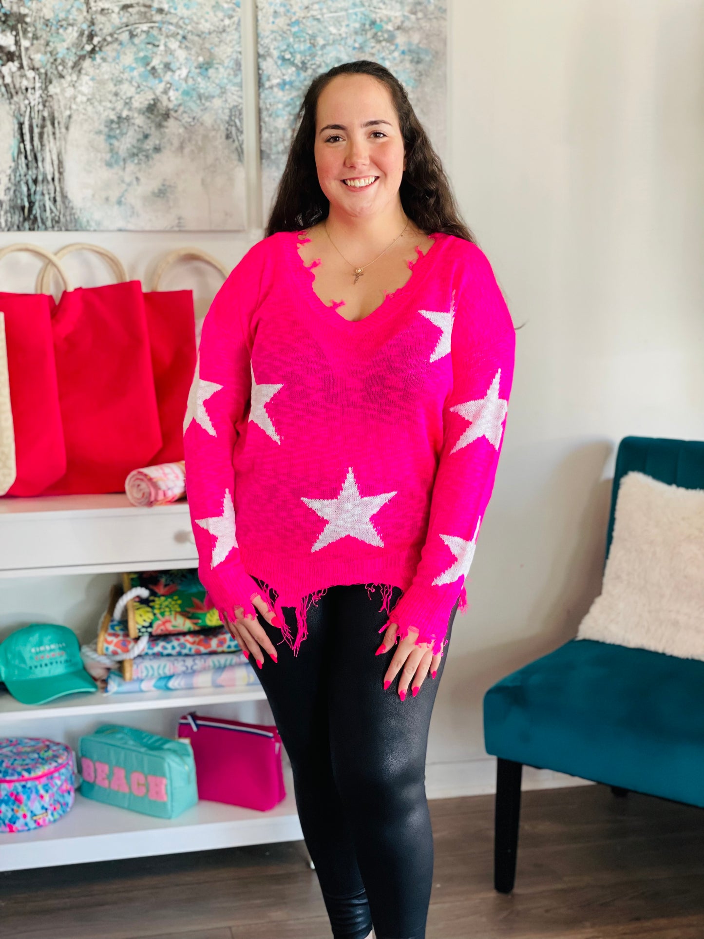 Neon Stars Sweater(PLUS)