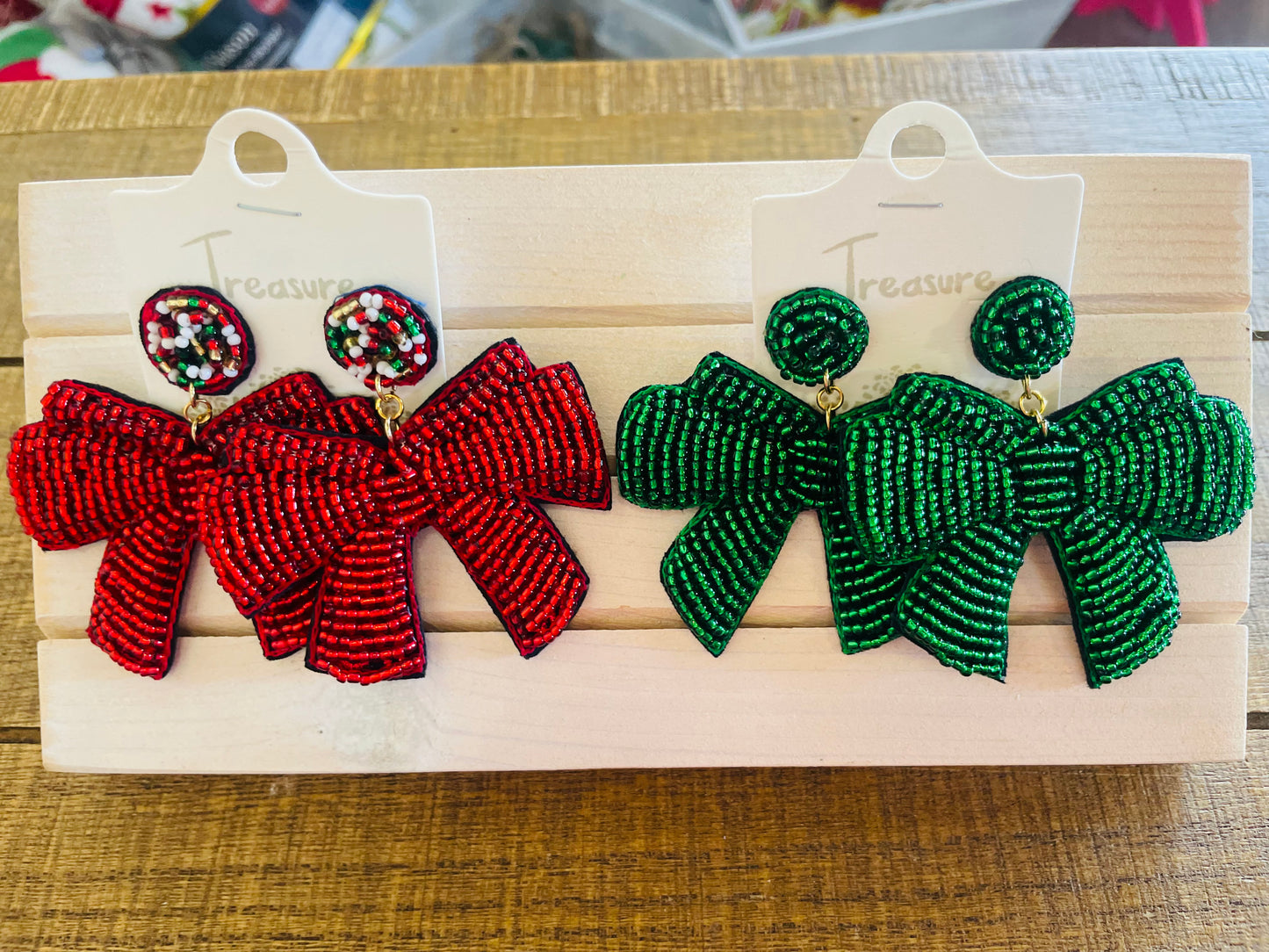 Christmas Ribbon Earrings