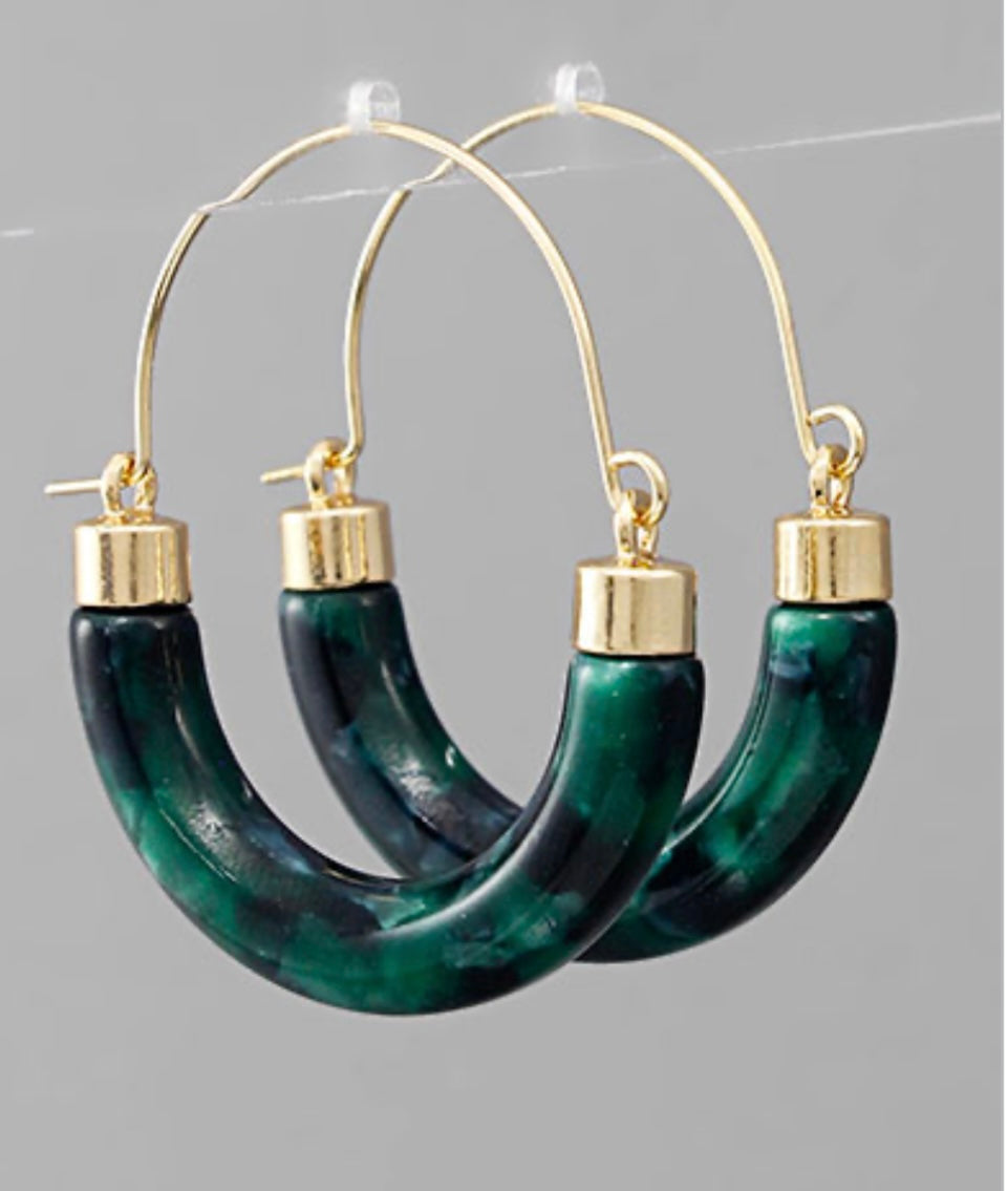 Wild Wire Hoops (GREEN)