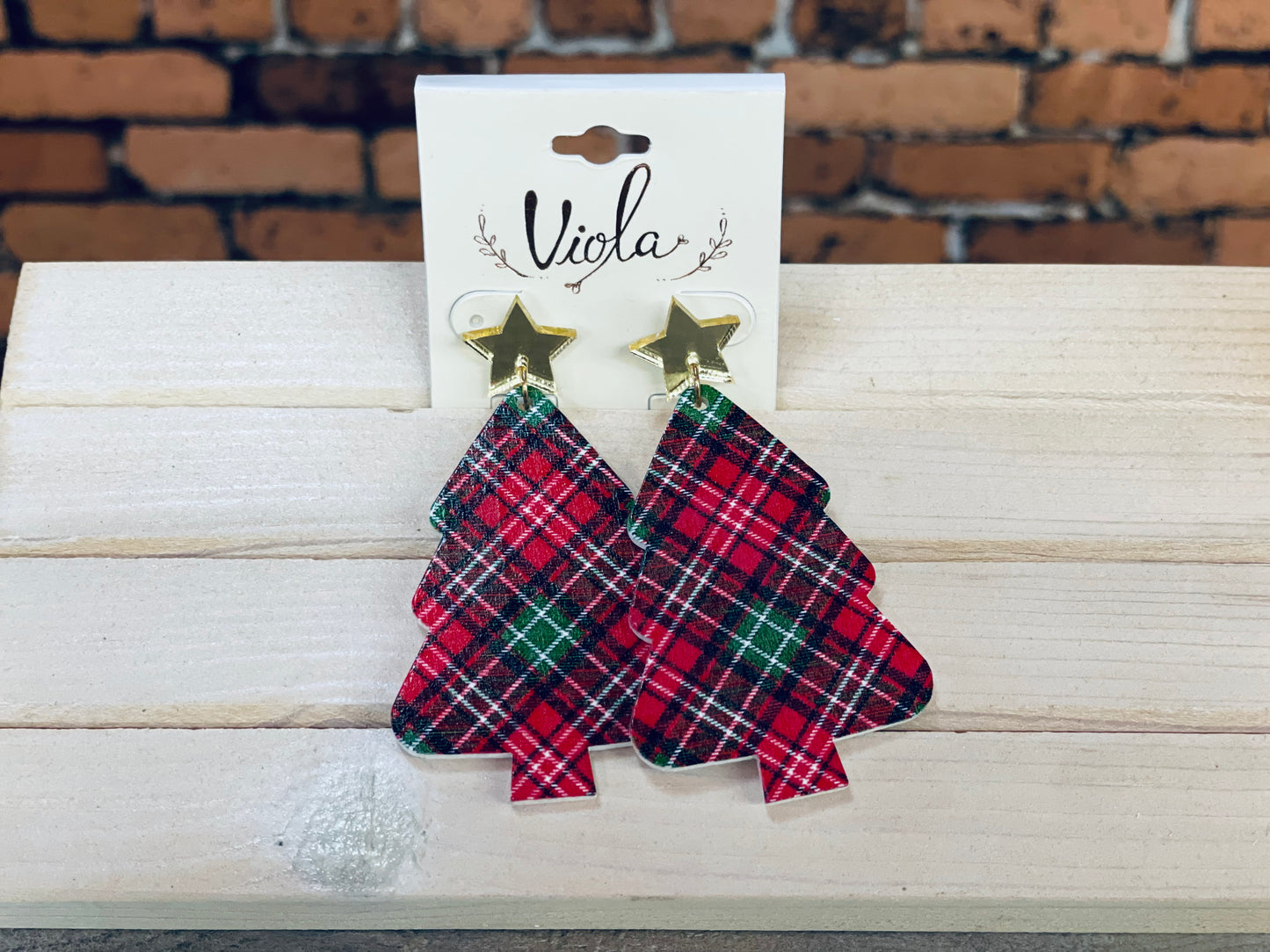 Perfect Plaid Christmas Earrings