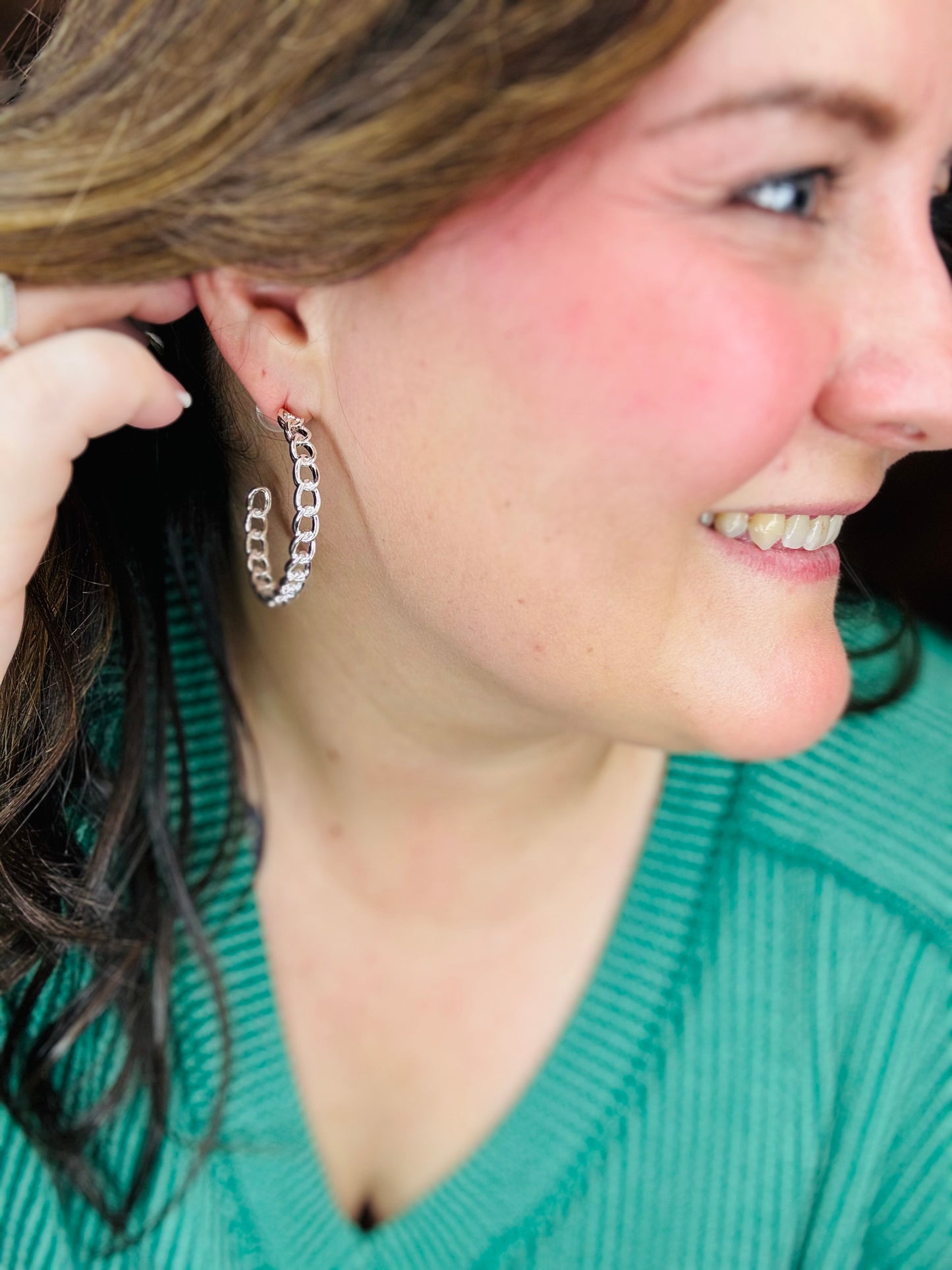 Chained Hoop (SILVER)