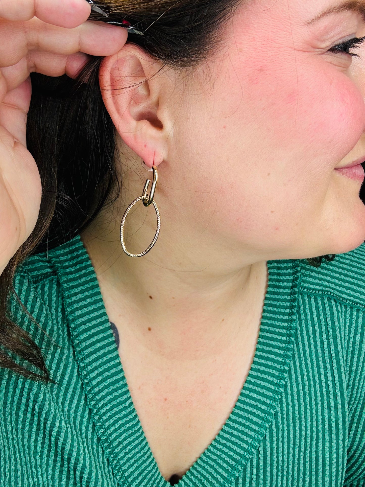 Wire Hoops Earrings(GOLD)