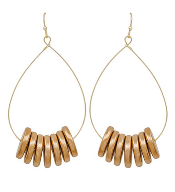 Disc & Wire Earrings(GOLD)