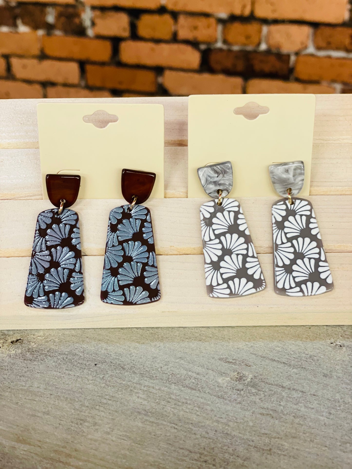 Acetate Slash Earrings