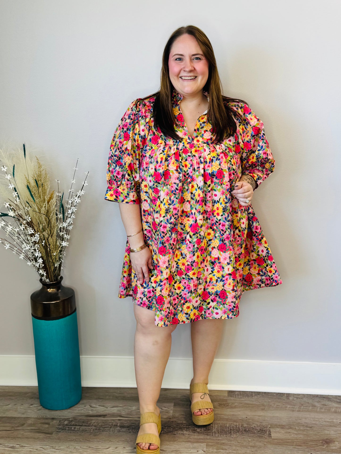 Flower Feilds Dress (PLUS)