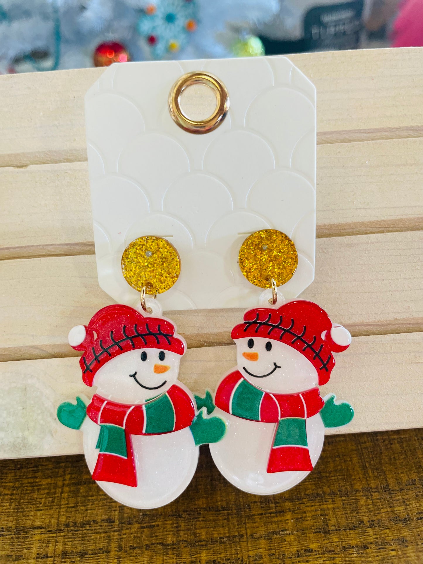 Snowman Earrings