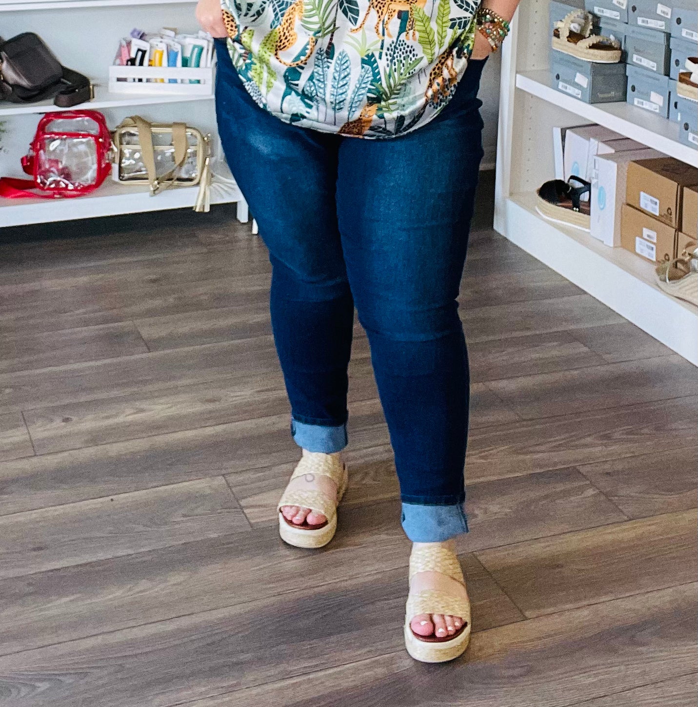 Dark Indigo Skinny Jeans(PLUS)