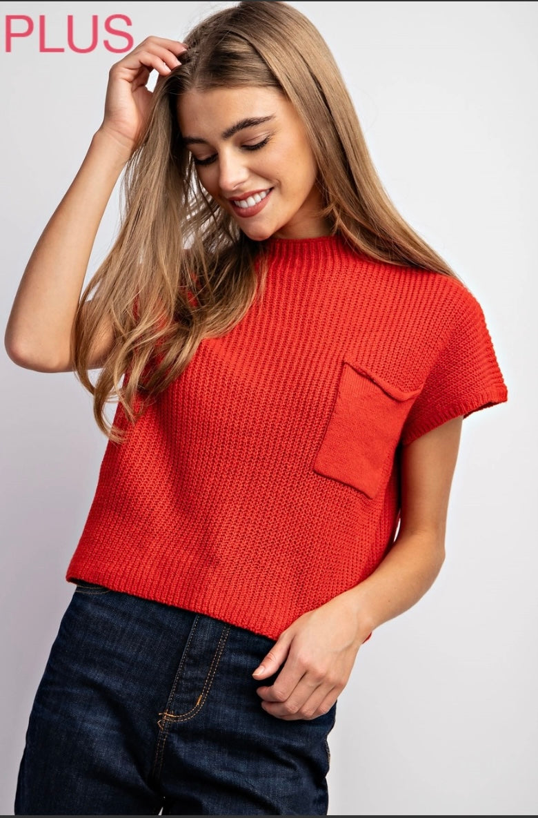 Rally Red Sweater Top (PLUS)