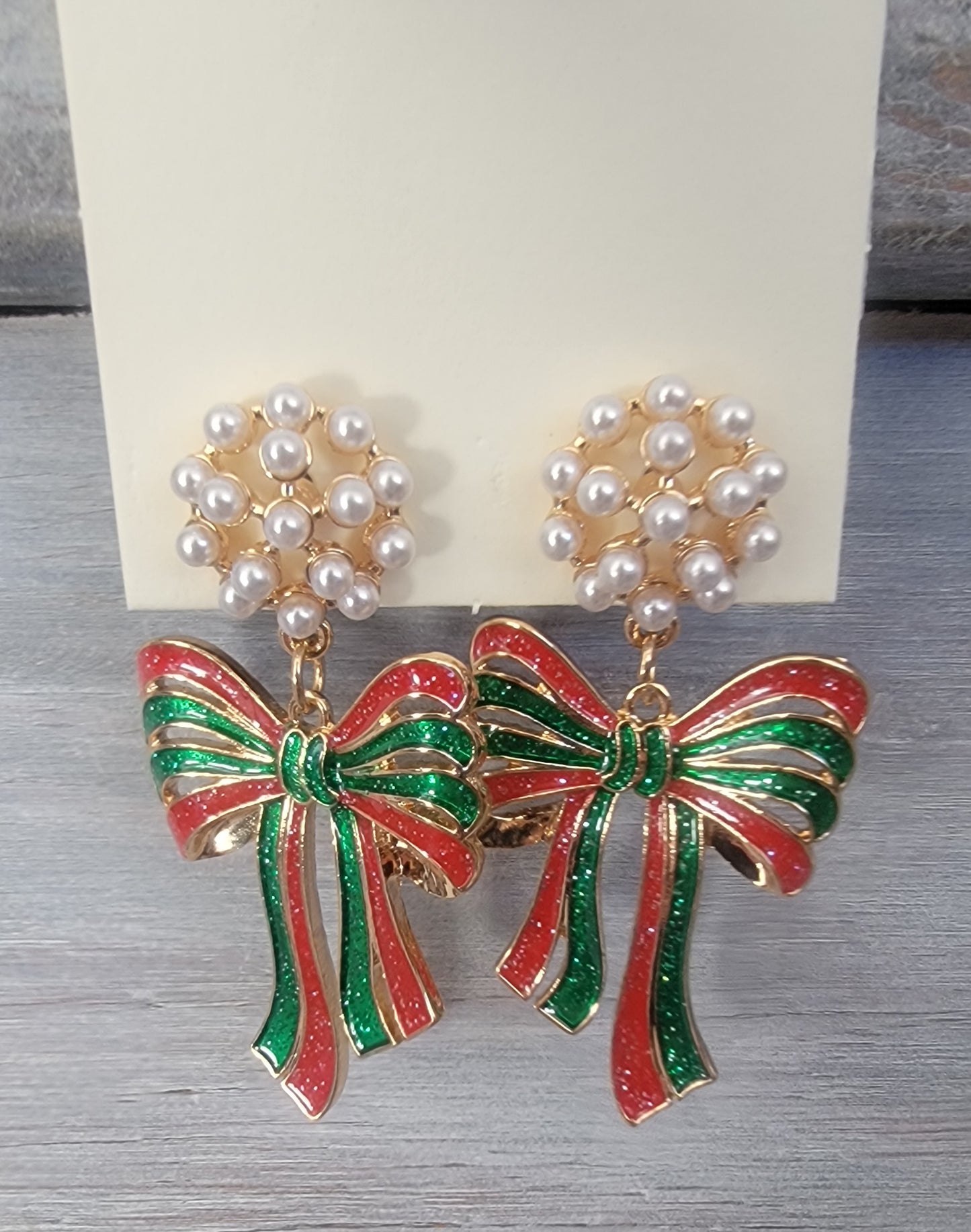 Christmas Bow Earrings