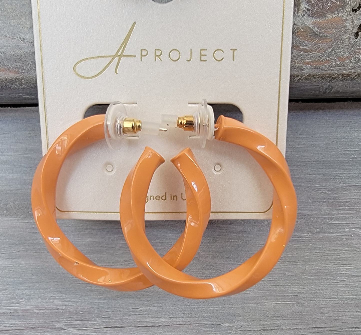 Color Twist Hoop ( Orange )