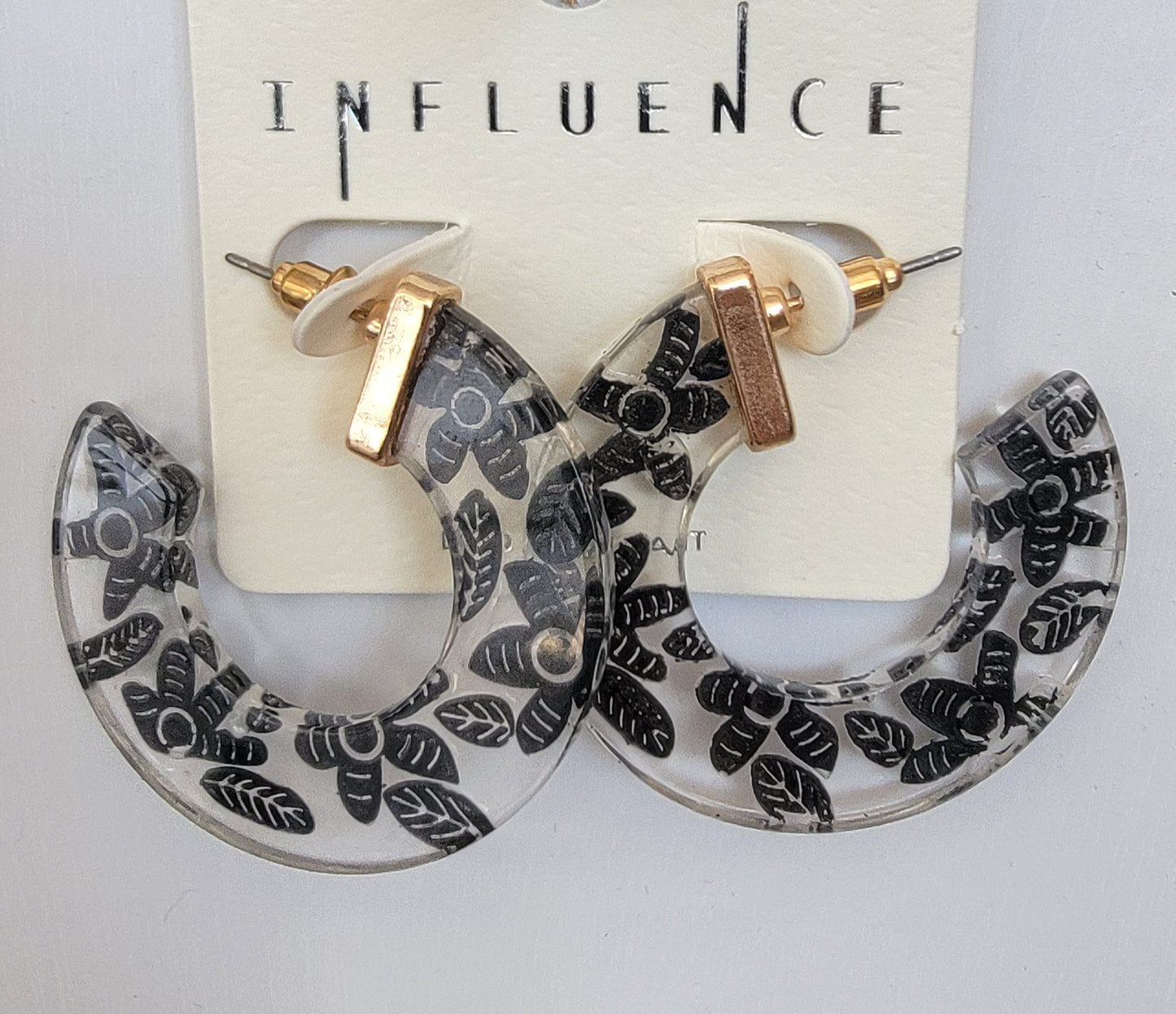Acrylic Floral Hoop (Black)