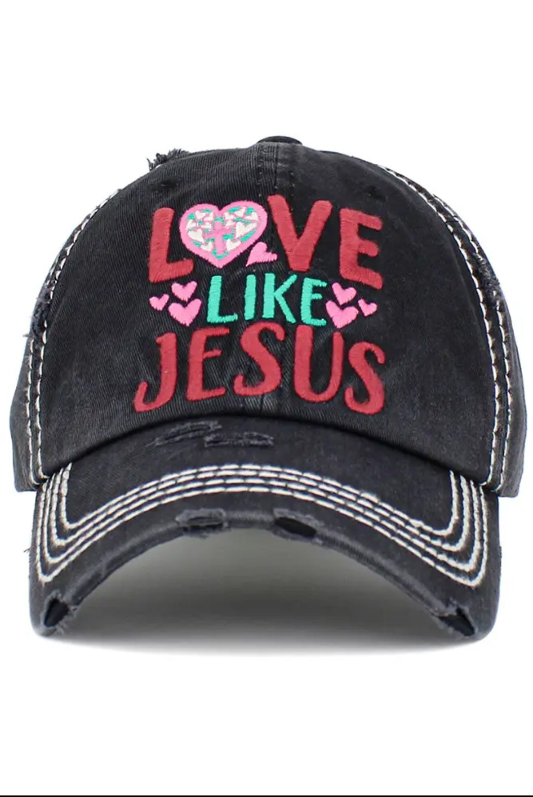 Love Like Jesus Ball Cap- Vintage Black
