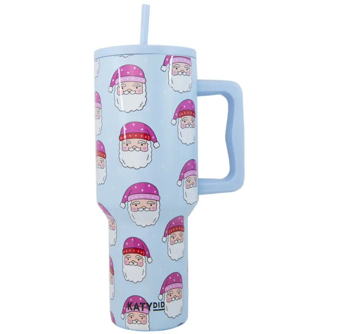 Pink Santa Christmas Cup