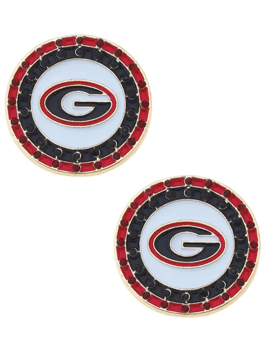 Georgia G Button Earrings