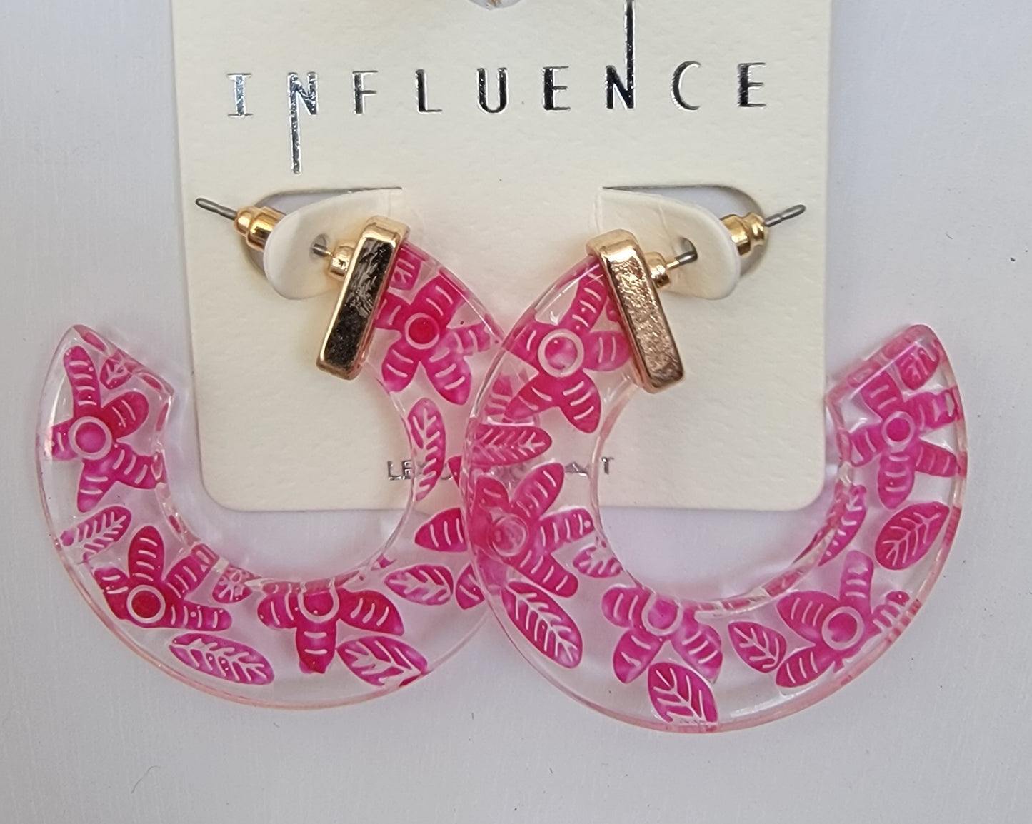 Acrylic Floral Hoop ( PINK)