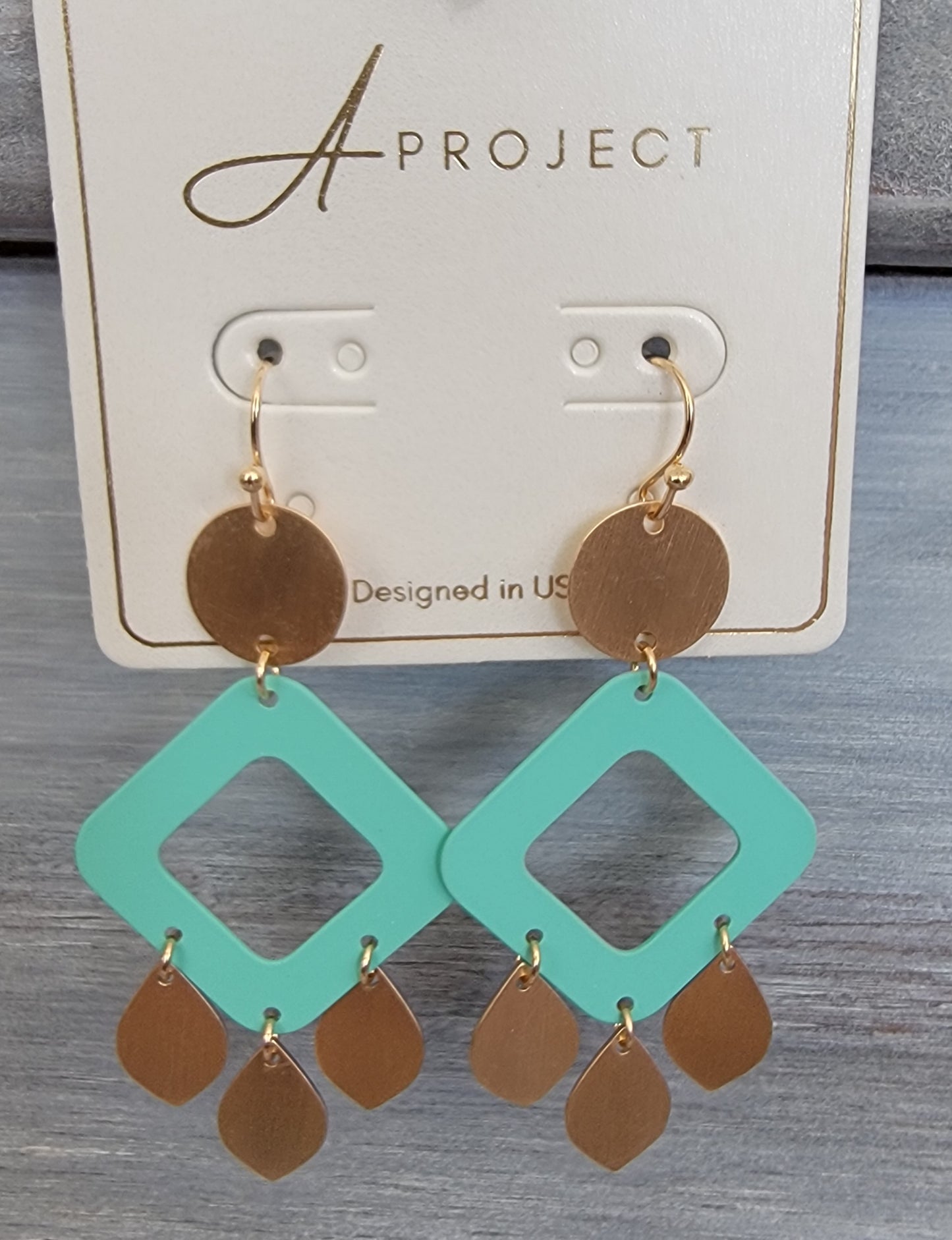Colorful Disc Dangle ( Mint )
