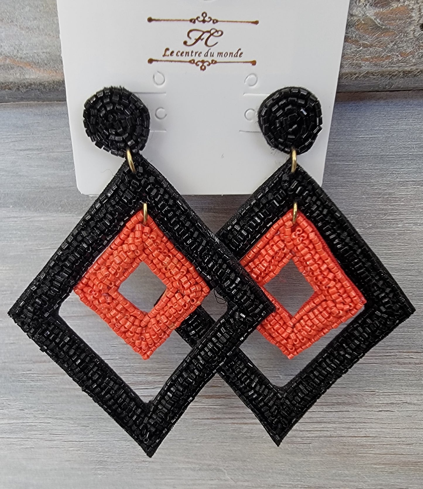 Bleed Red & Black Earrings