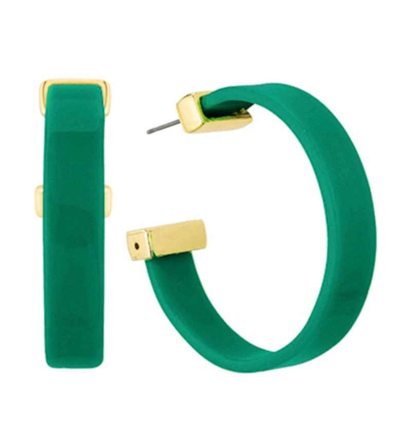 Open Edge Hoops (GREEN)