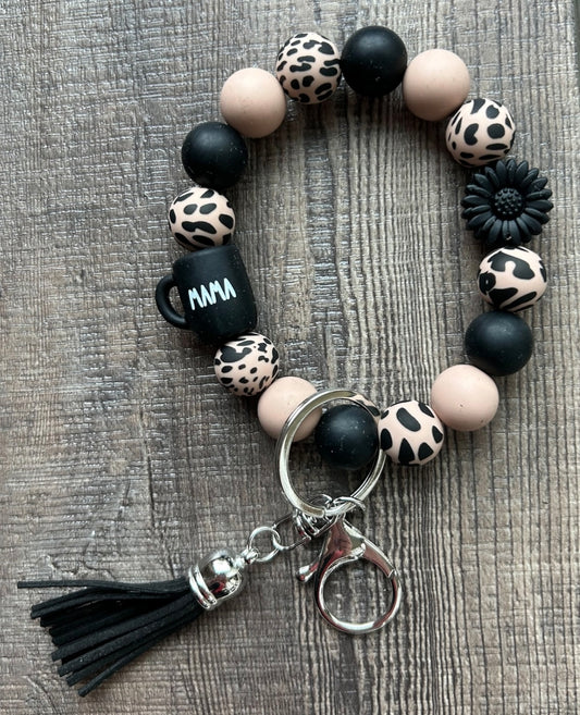 Mama Coffee Wristlet Keychain