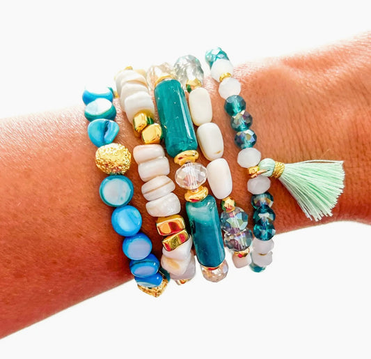 Teal Waters Bracelet Stack