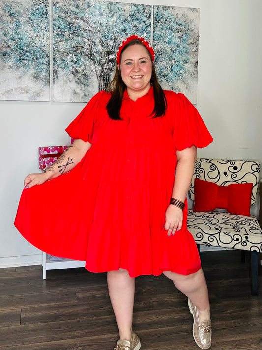 Crimson Kiss Dress (PLUS)