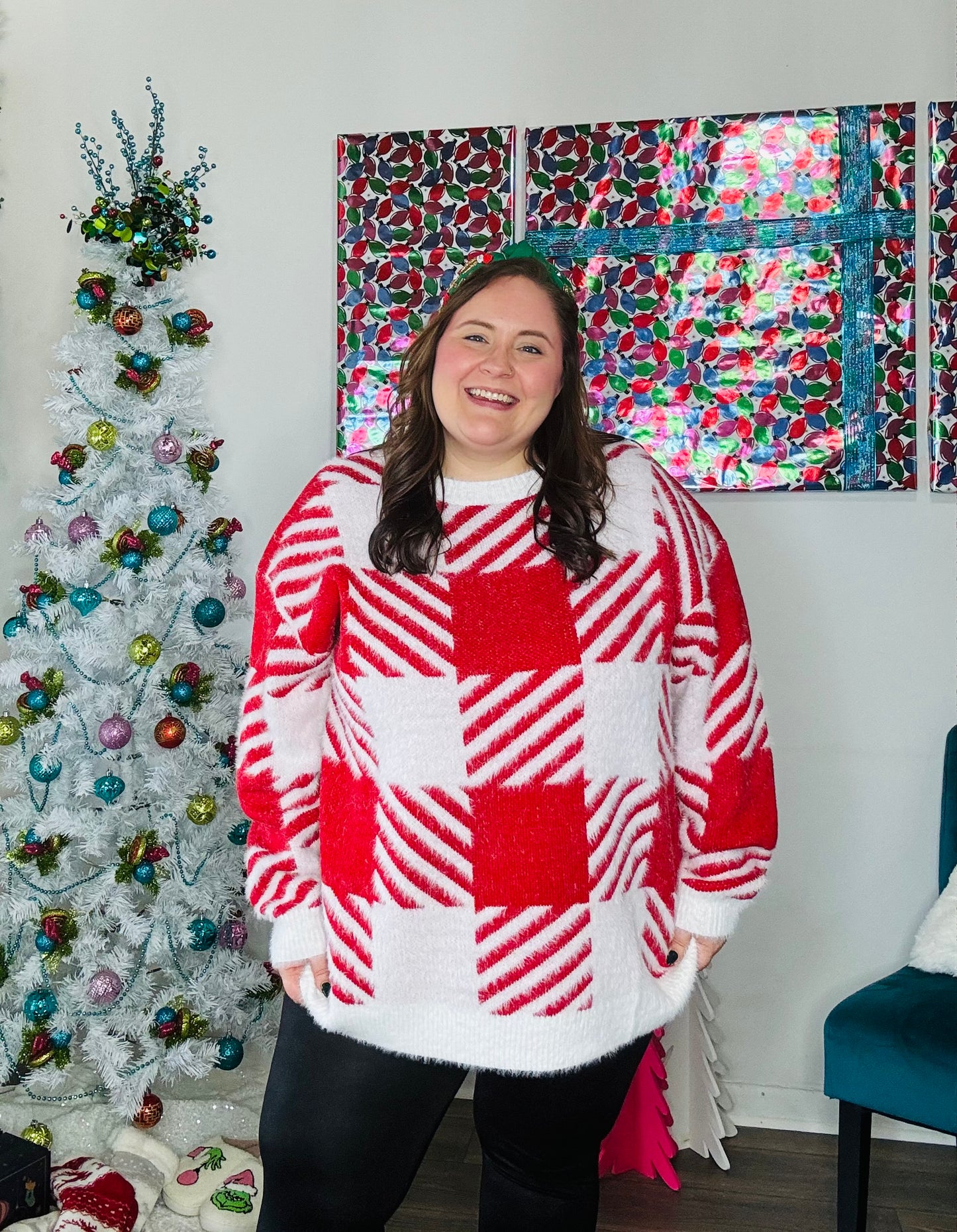 Candy Cane Lane Sweater (PLUS)