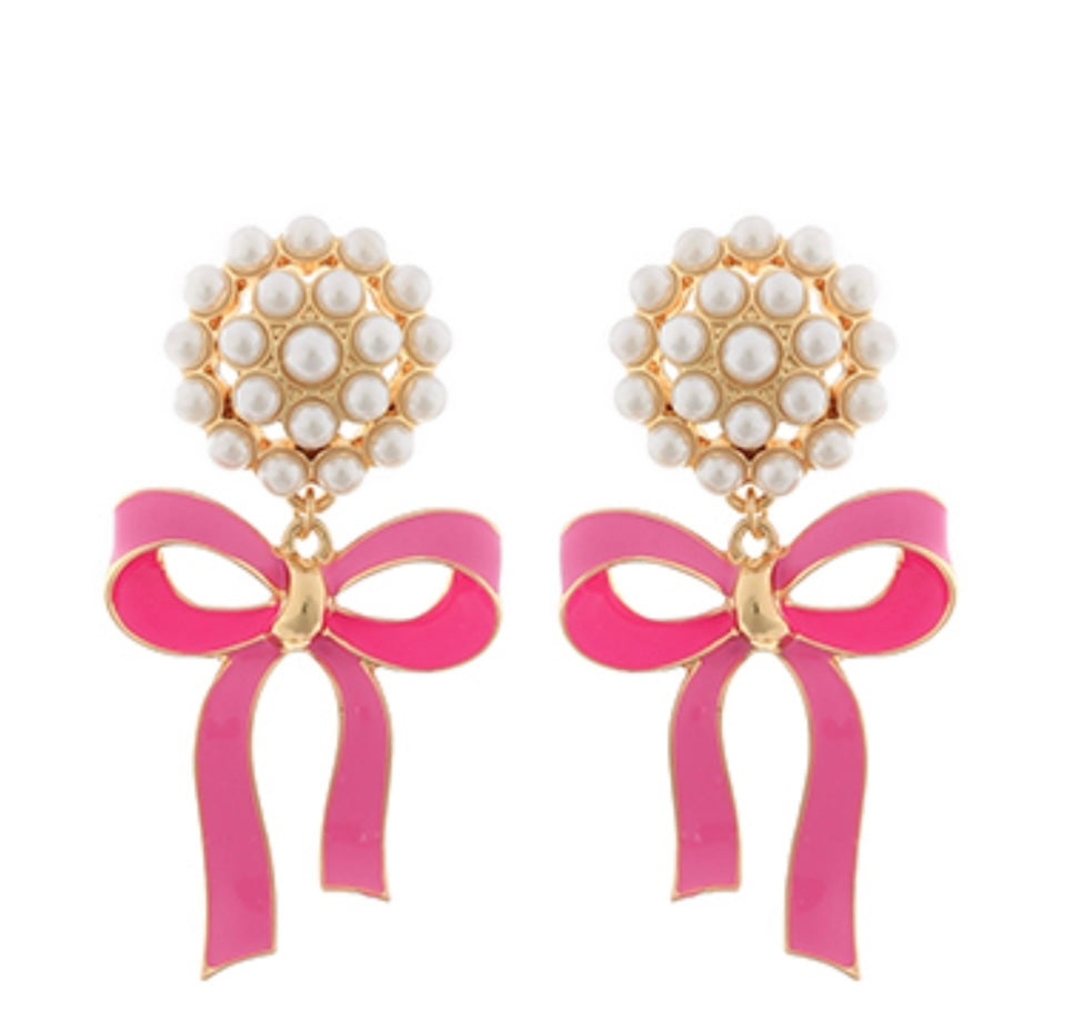 All Dolled Up Earrings - Fuchsia