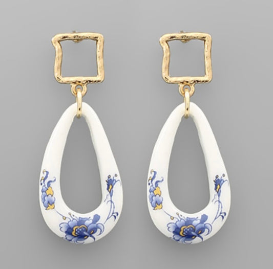 Chinoiserie Teardrop Earrings