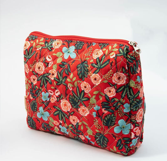 Very Merry Red Floral Travel Bag