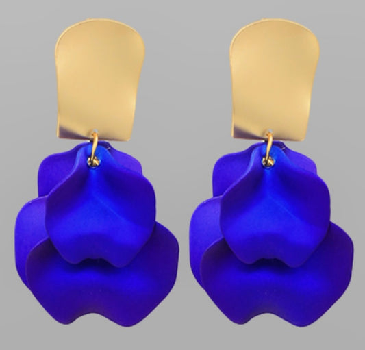 Wildflower Earrings (Royal Blue)