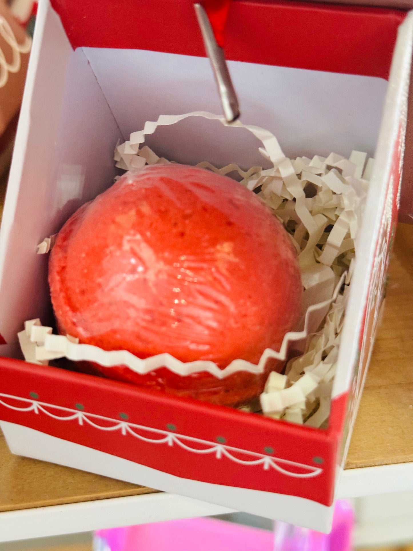 Bath Bomb Christmas Ornament House (RED)