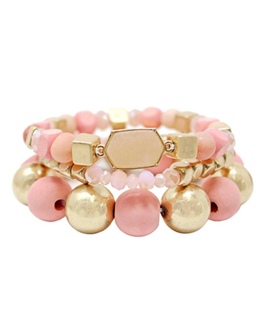 Blushing Beauty Bracelet Stack