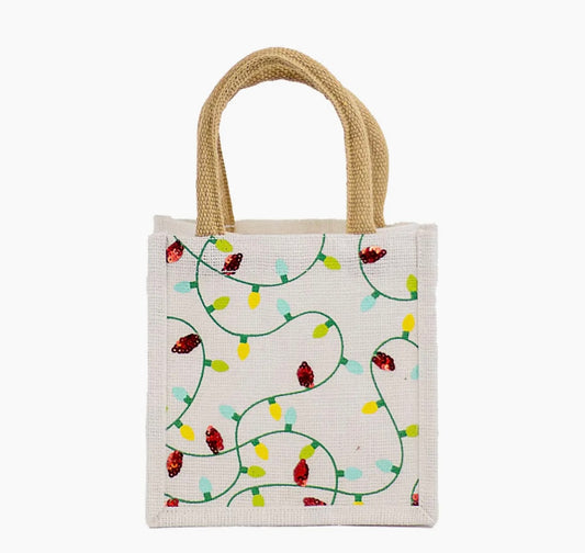 Christmas Lights Petite Gift Tote