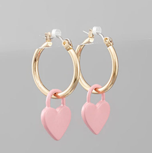 Love Lockdown Earrings - Pink