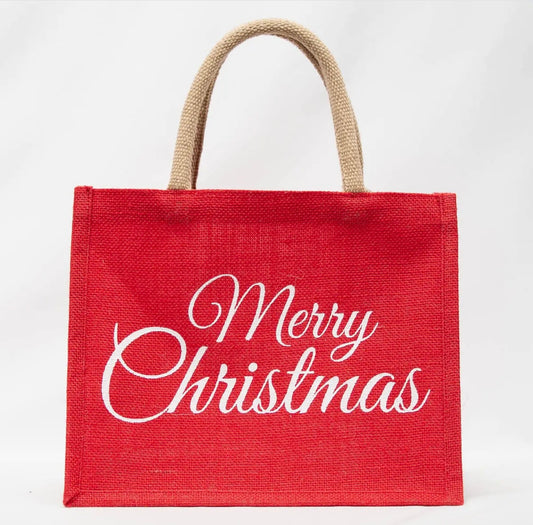 Classic Merry Christmas Gift Tote