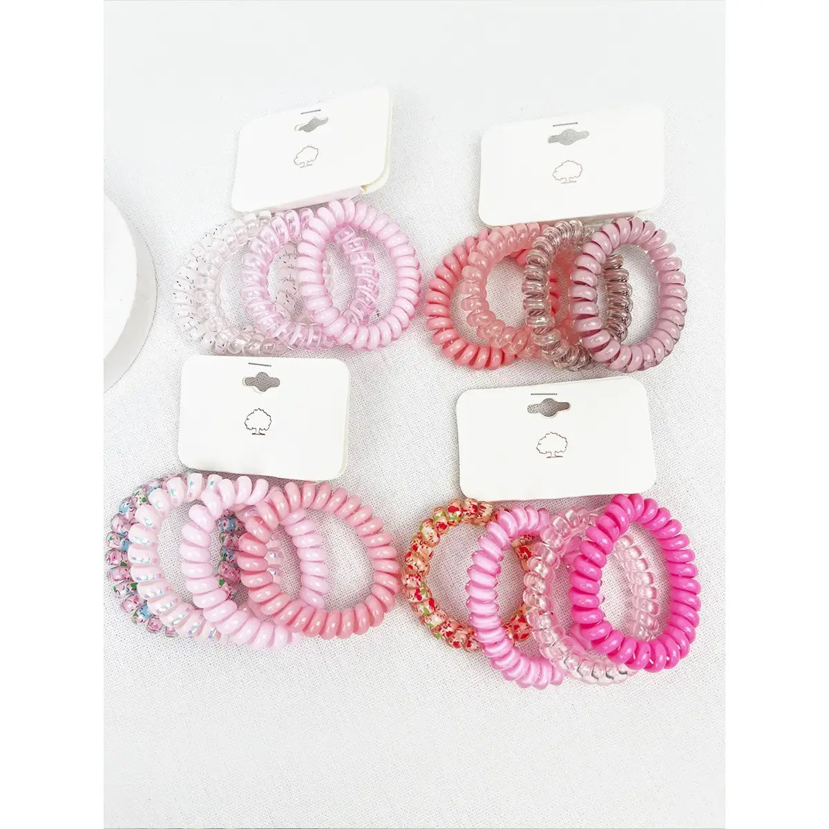 Valentine's Spiral Hair Tie Sets