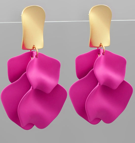 Wildflower Earrings (Fuchsia)