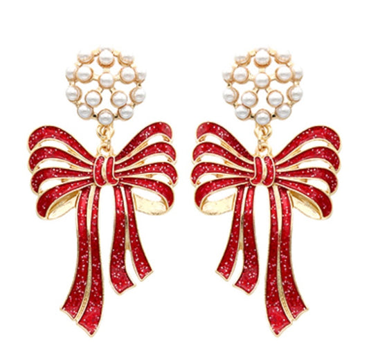 Wrapped Up Earrings (RED)