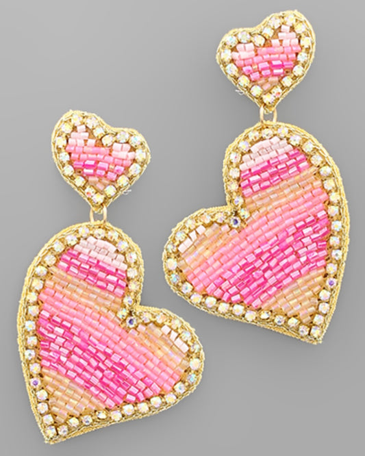 Love Struck Earrings/Pink