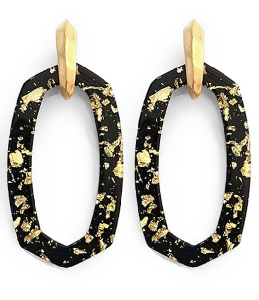 The Glaze Earrings (BLACK)