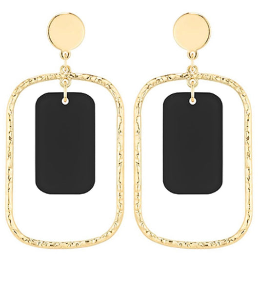 Dainty Drop Earrings (BLACK)