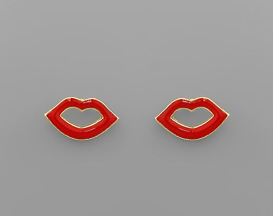 Pucker Up Stud Earrings