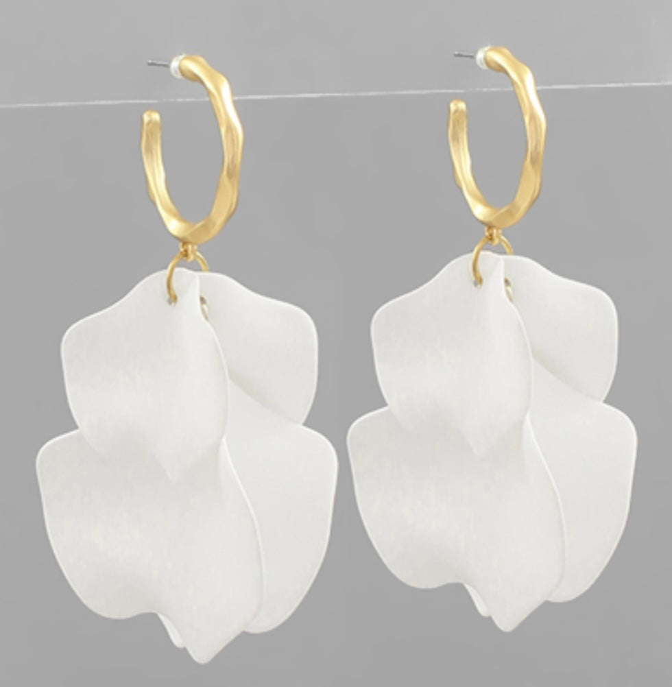 Pretty Petal Hoops (WHITE)