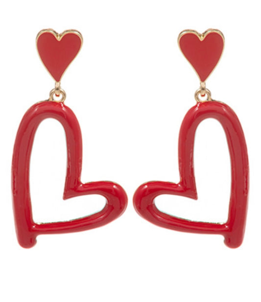 True Love Earrings/ Red