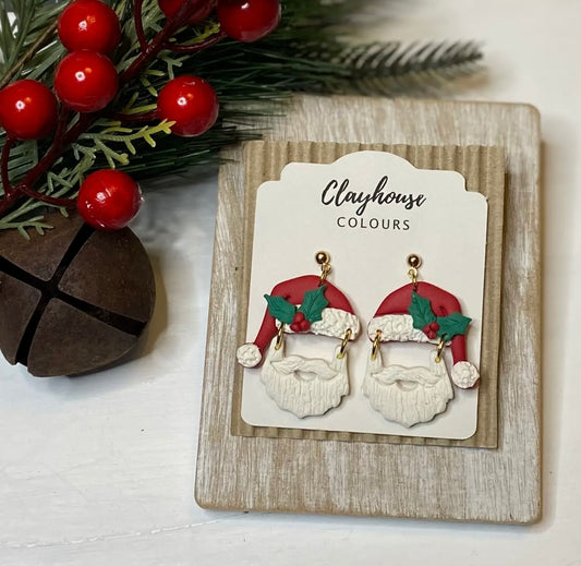 Dear Santa Earrings(RED)