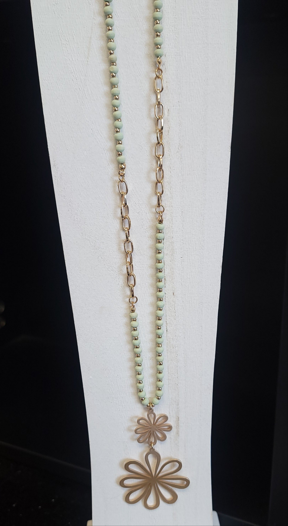 Mint Flower Necklace Set