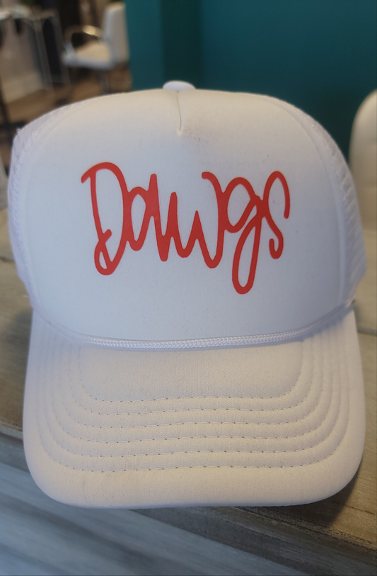 Dawgs Trucker Hat (WHITE)