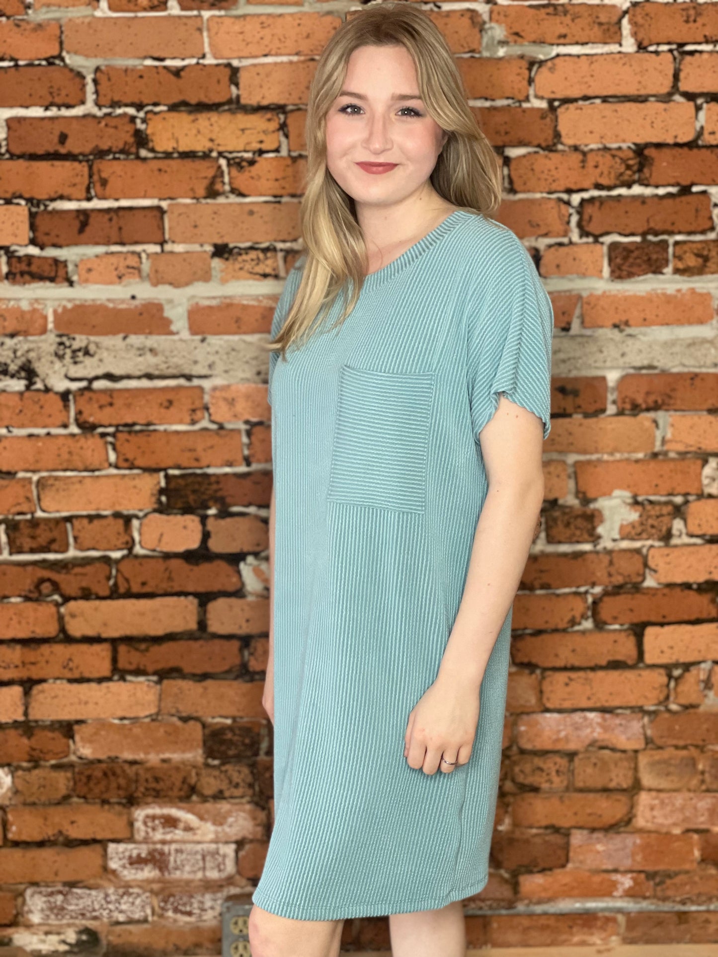 Textured T-Shirt Dress