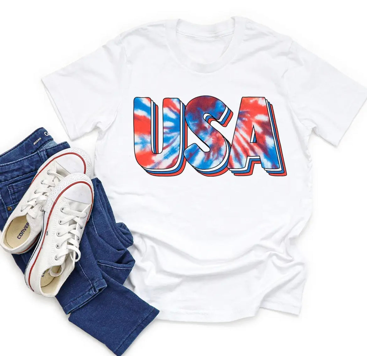 Kids Tie Dye USA shirt